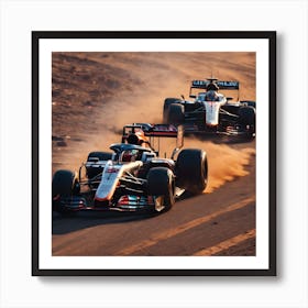 Formula 1 Moon Race Art Print