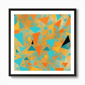 Cute Colorful Aesthetic Abstract Geometric In Bright O 0 Art Print