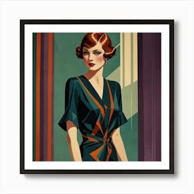 Deco Woman 7 Art Print