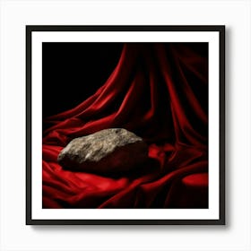 Rock On Red Cloth Art Print