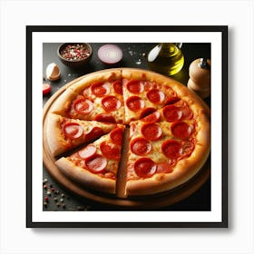Pepperoni Pizza 8 Art Print