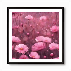 Pink Flowers 1 Art Print