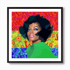 Diana Ross Square Art Print