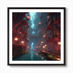 City In A Cave 2 Art Print