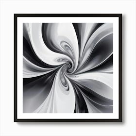 Black and White Abstract Art 206 Art Print