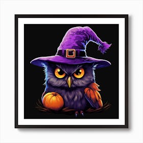 Halloween Owl 17 Art Print
