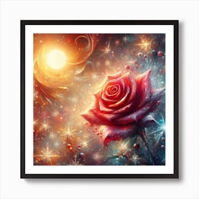 Surrealism, Rose and Winter Art Print