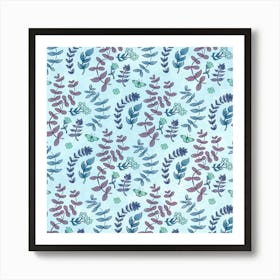 Leaf Pattern Totebag Throw pillow nature herb 2 Art Print