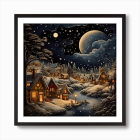 Nocturnal Holiday Reverie Art Print