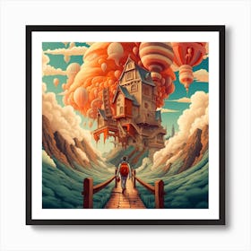 A Child's Fantasy Journey  Illustration Art Print