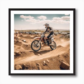 Armadiler Resting Near A Freestyle Motocross Training Facility Art Print