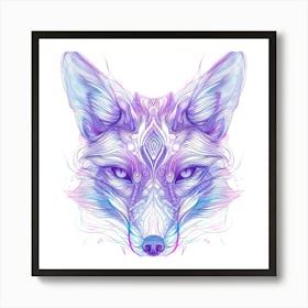 Fox Head 7 Art Print