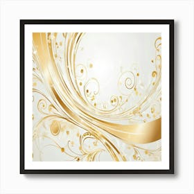 Gold Swirl Background Art Print