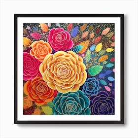 Mexican Roses Art Print