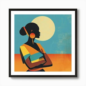 African Woman Canvas Print 4 Art Print