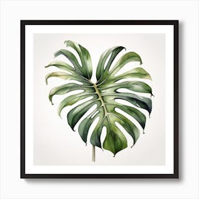 Large Monstera leaf 10 Art Print