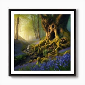 Bluebells In The Forest 17 Art Print