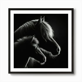 Horse And Foal Art Print