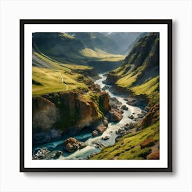 Valley Of The River Art Print