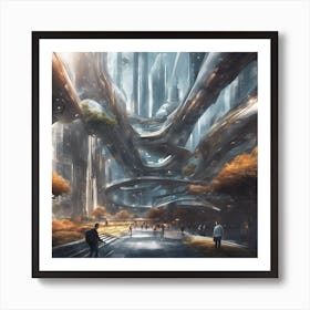 Futuristic City 1 Art Print