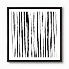 Black And White Striped Pattern Art Print