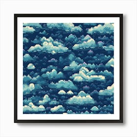 Pixel Clouds 1 Art Print