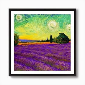 Lavender Field In Provence Art Print