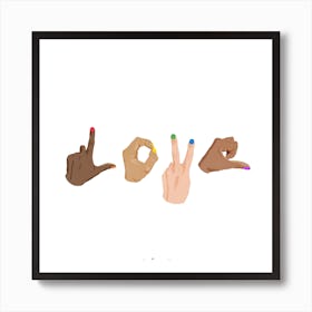 Pride Love Square Art Print