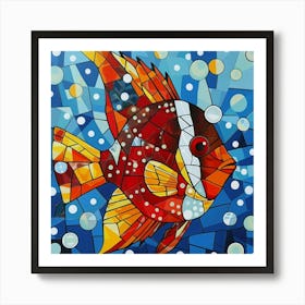 Mosaic Fish 3 Art Print