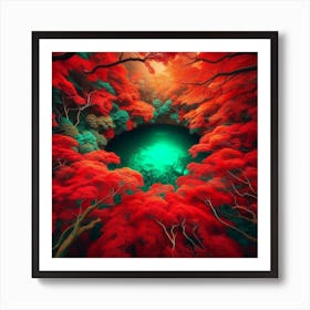 Green and red 2 Art Print