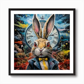 Rabbit In A Suit 1 Art Print