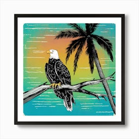 Eagle On A Branch 1 Art Print