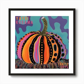 Yayoi Kusama Inspired Pop Art Pumpkin Art Print