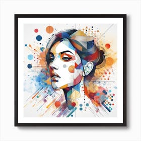 Frau, Gesicht 7 Art Print