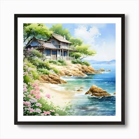 House On The Beach 1 Art Print