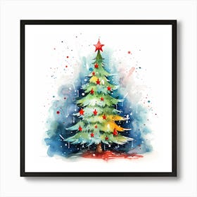 Teal Tidings: Vintage Tree Delight Art Print