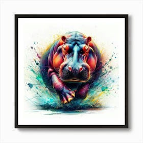 Hippo 5 Art Print