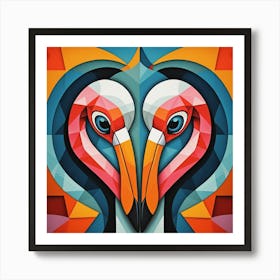 Flamingos Art Print