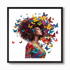 Butterfly Woman 3 Art Print