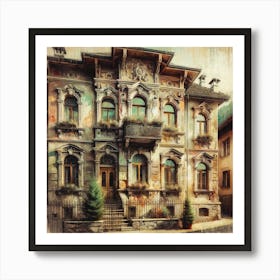 Old House In Switzerland Art Print Art Print