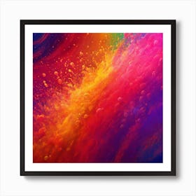 Colorful ink splash Art Print