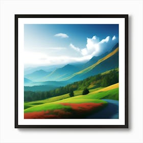 Landscape Painting 2 Art Print