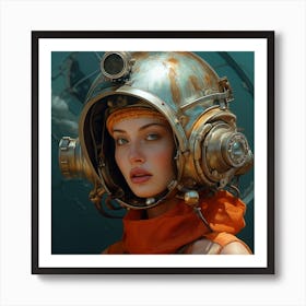 Richardvachtenberg 8000 Years Woman Facewith A Cosmonaut Helmet D8b9dfcd 2980 450a 85af 745a44fcca1a Art Print