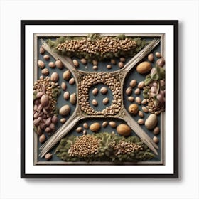 Frame Created From Legumes On Edges And Nothing In Middle Trending On Artstation Sharp Focus Stud (1) Art Print