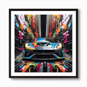 Splatter Car 17 Art Print