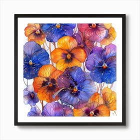 Pansies 1 Art Print