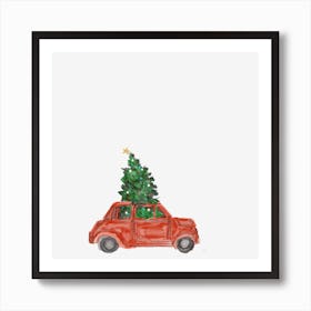 Christmas Car Art Print
