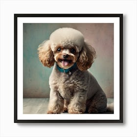 Poodle Dog Portrait 1 Art Print