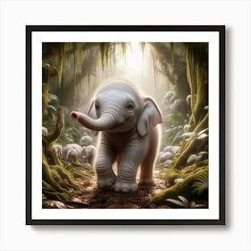 Elephant In The Jungle Art Print