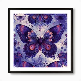 Purple Butterflies Art Print